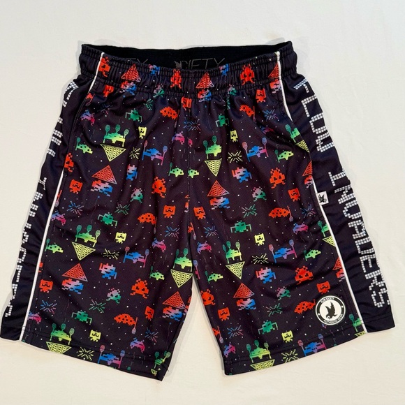Flow Society Lacrosse Shorts Boys Large Flow Vaders Lax Alien Invaders Summer - Picture 1 of 5